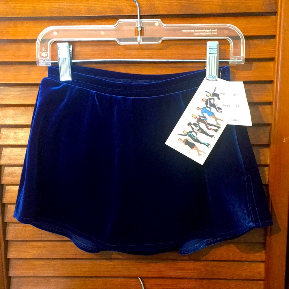 Skating Skirt ChloeNoel Figure Skating Royal Blue Velvet various Sizes New
